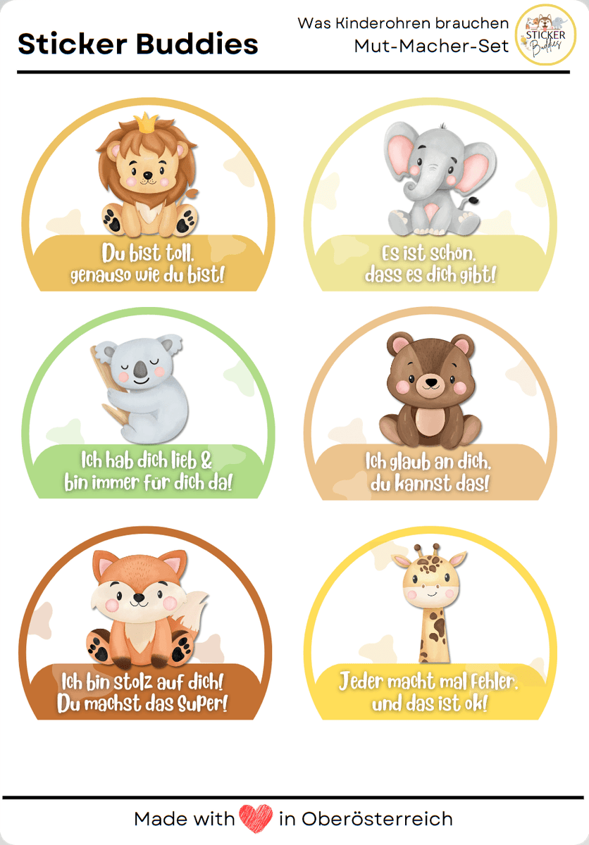 Was Kinderohren hören wollen: Mutmacher für Kinder – Sticker Buddies