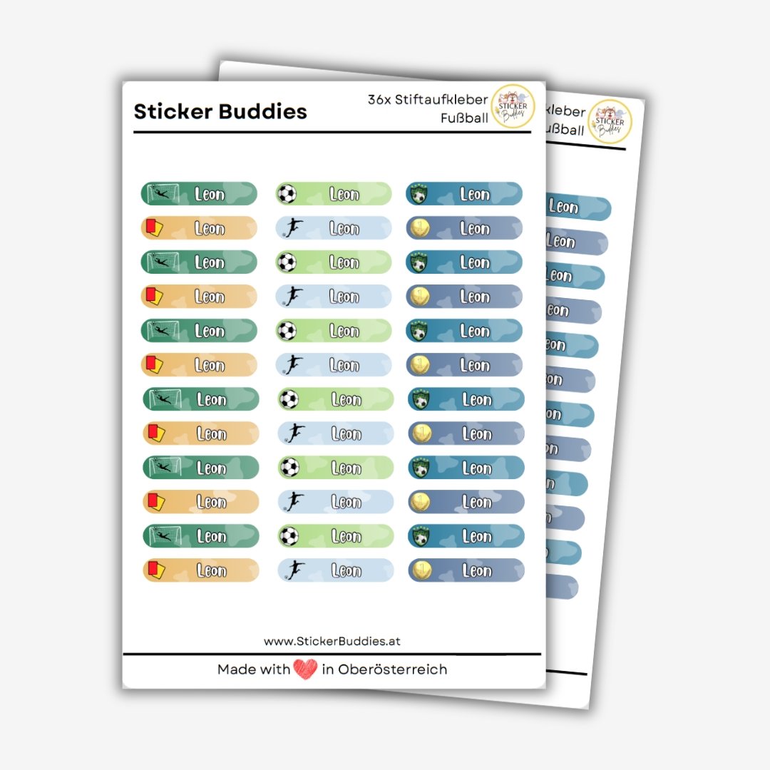Personalisierte Namenssticker für Stifte - 72 Stiftaufkleber – Sticker  Buddies